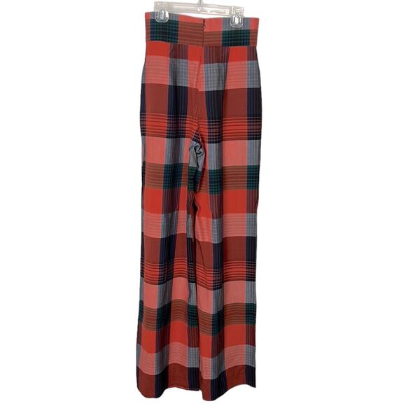 Never a Wallflower Red & Blue Plaid Matador wide leg Pants and shirt set size xs - Picture 7 of 9